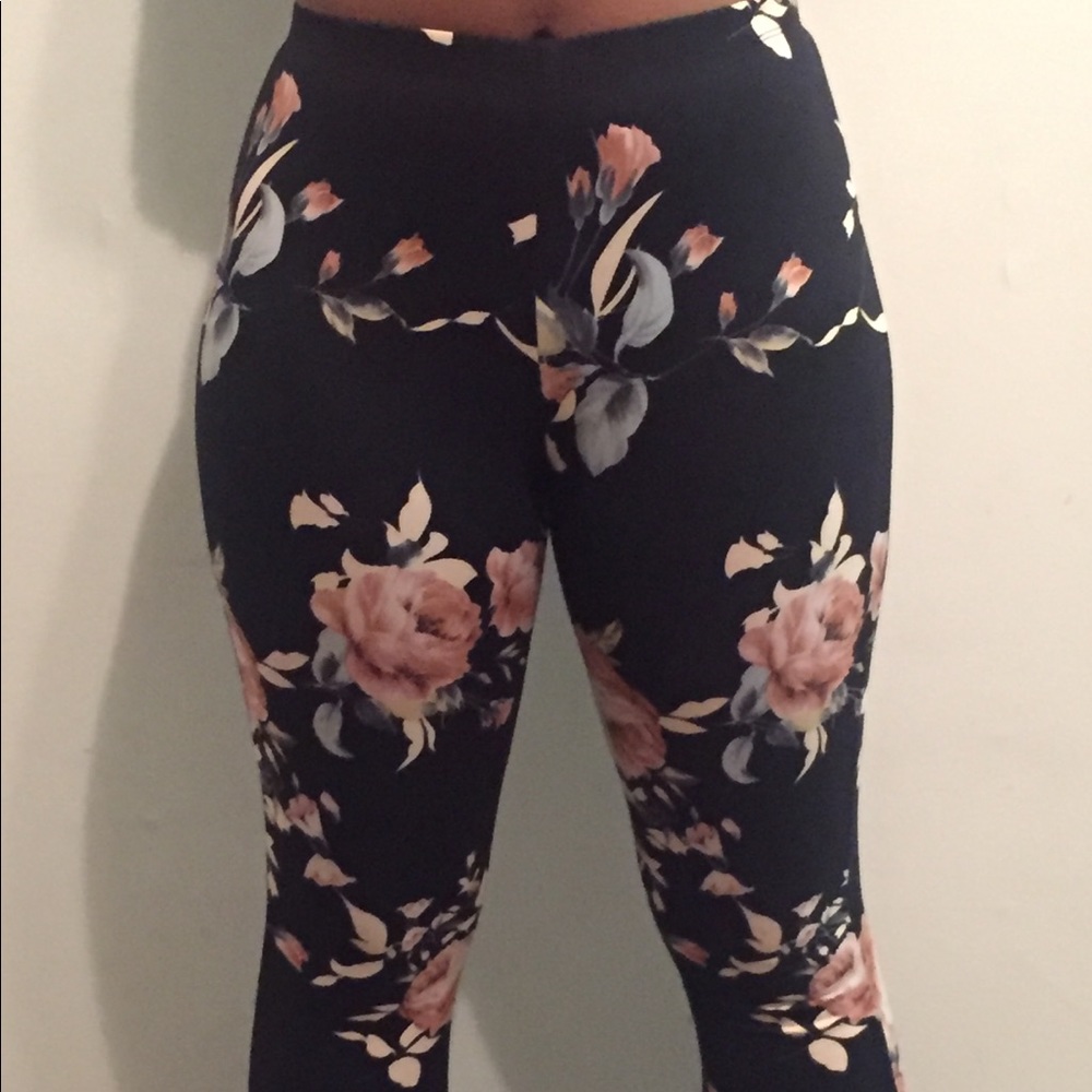 NU LABEL floral flare pants